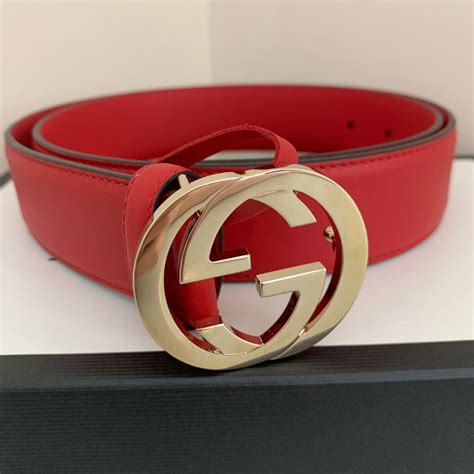 red womens gucci belt|red Gucci belt for sale.